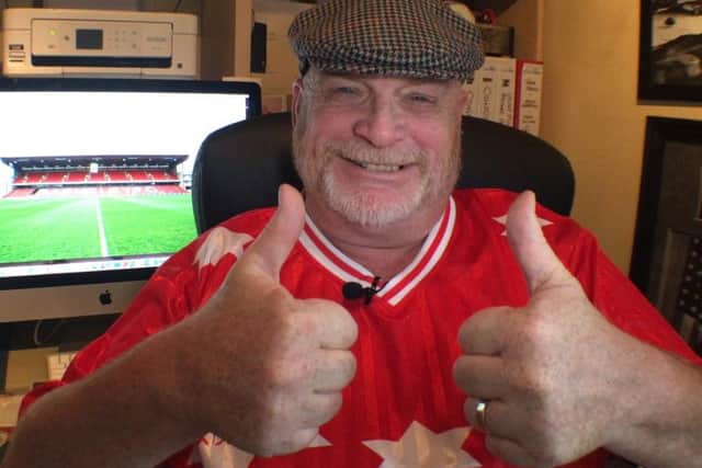 Thumbs up from Wembley flat cap campaigner Martin Colman