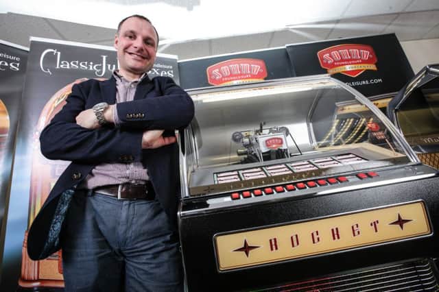 The Rocket Vinyl Jukebox prototype has been produced Chris Black's company Sound Leisure. Picture: Ross Parry Agency