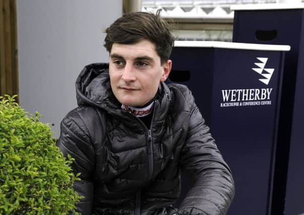 Henry Brook, the jockey, pictured at Wetherby Racecourse yesterday.