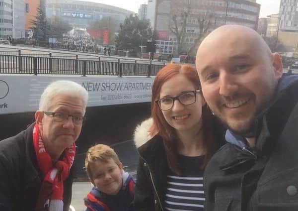 Ian McMillan and friends near Wembley