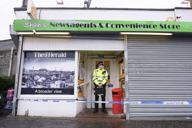 General view of the shop where Asad Shah worked in Shawlands, Glasgow, as a second vigil has been held for the well-respected Muslim shopkeeper who was killed in what police are treating as a "religiously prejudiced" attack.