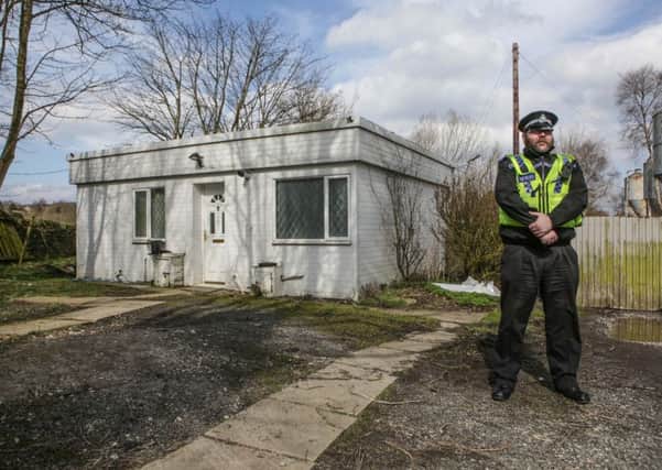 The small rented property on Peakstones Farm in Bradford where the body of a woman was found. Picture: Ross Parry