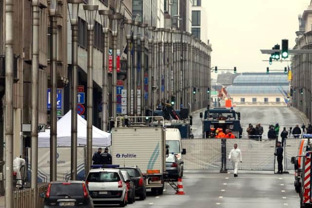 Brussels is cordoned off following three bombings at the city's airport and Maalbeek Metro Station.