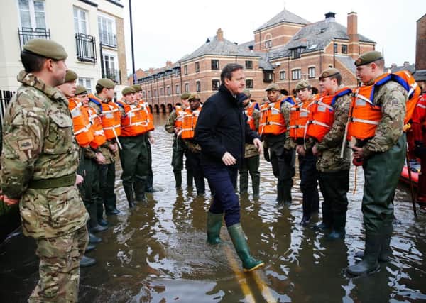 David Cameron's response to the floods is an example of his slow-footedness and complacency.