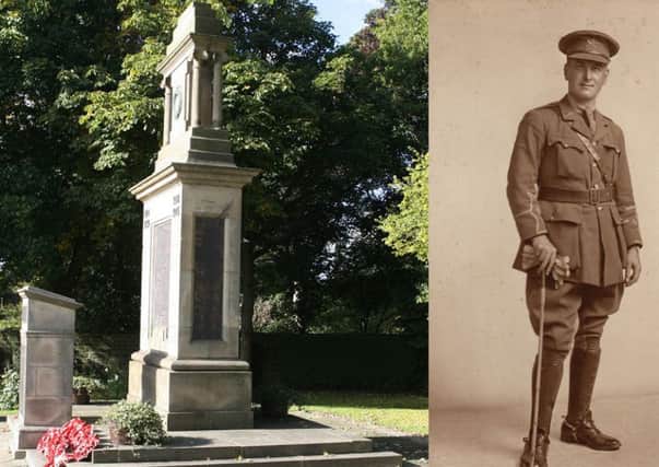 Horsforth Cenotaph and fallen soldier Percy Tuke