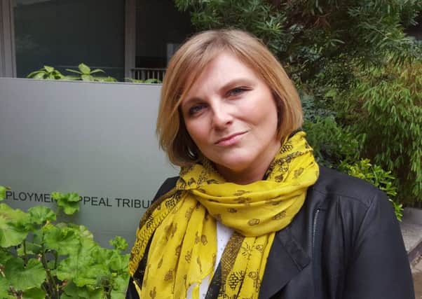 Victoria Wasteney outside the Employment Appeal Tribunal