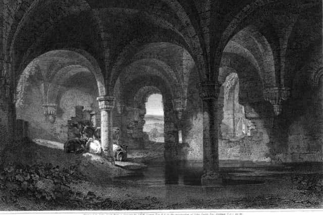 Crypt in Kirkstall Abbey by JMW Turner
