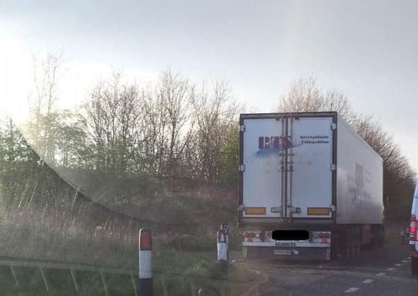 The lorry was spotted in Boroughbridge
