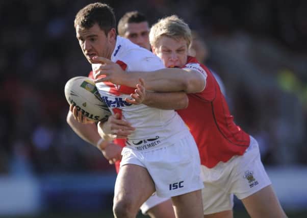 Richie Myler playing for England back in 2012.