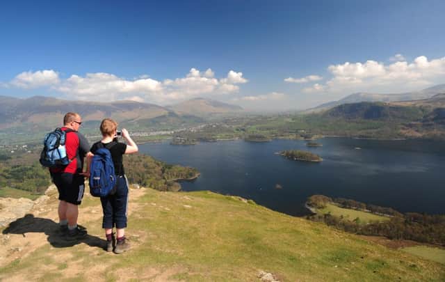 Library pic: Looking over Derwent Water towards Keswick in the Lake District