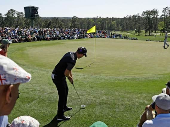 Sheffield's Danny Willett putts at the ninth hole during the third round of the Masters (Picture: Charlie Riedel/AP.)