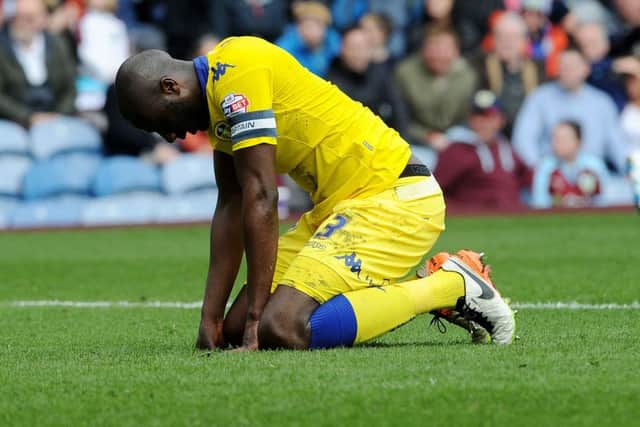 Leeds 
United's Sol Bamba dejected at the end.
