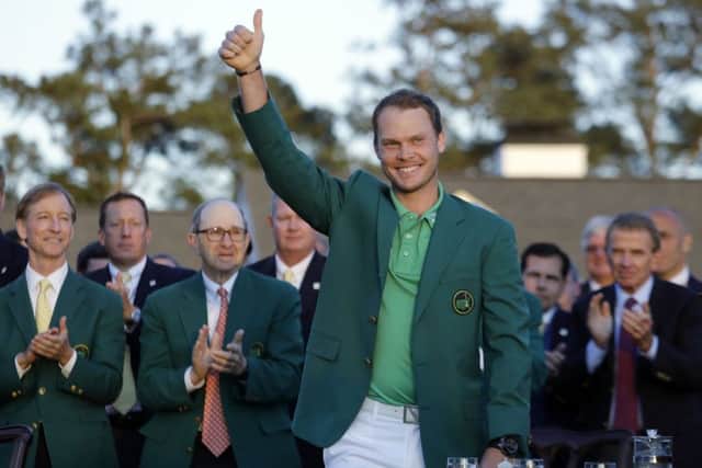 Masters champion Danny Willett gives a thumbs up after winning at Augusta (Picture: Jae C Hong/AP).