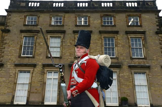 A re-enactor from the 33rd Foot 1st West Yorkshire Regiment at Cannon Hall, Barnsley.