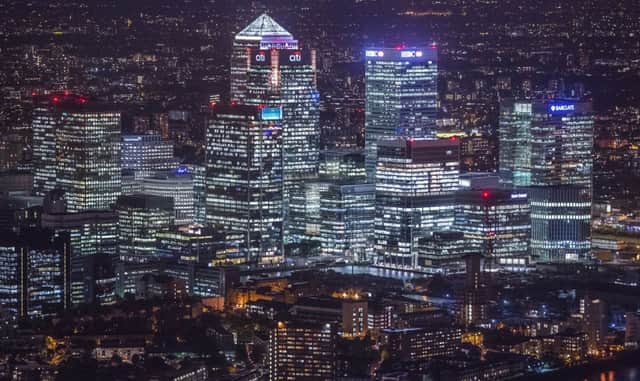 A view of Canary Wharf, London      Photo: Anthony Devlin/PA Wire