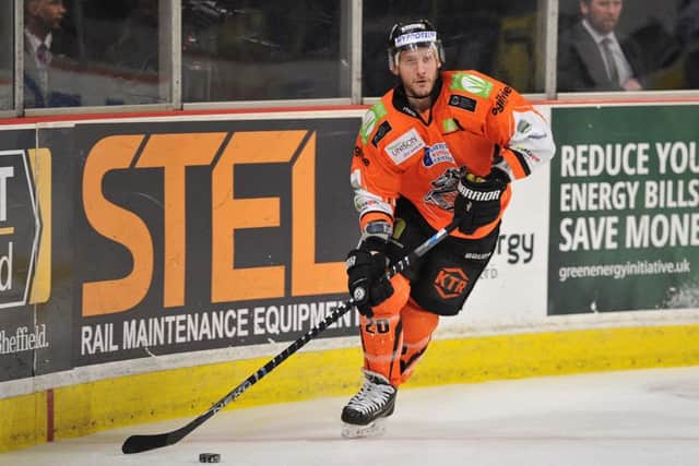 Sheffield Steelers' Jonathan Phillips - one of three players from the South Yorkshire club to have made the final 23-man squad for the world championships.