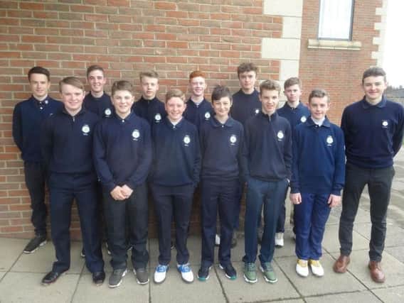 Yorkshire Boys team pictured ahead of their defeat of a Northern Federation team at Catterick GC.