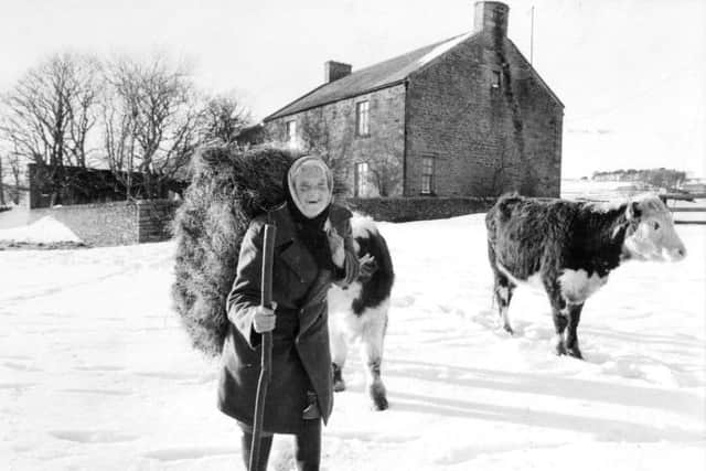 Hannah Hauxwell at High Birk Hatt when she farmed alone