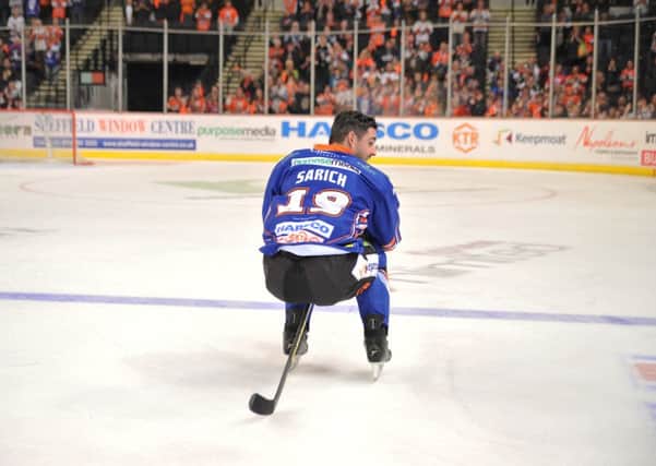 CHEERIO: Rod Sarich, taking the applause of the Steelers' fans after a victory against Nottingham in October last year.