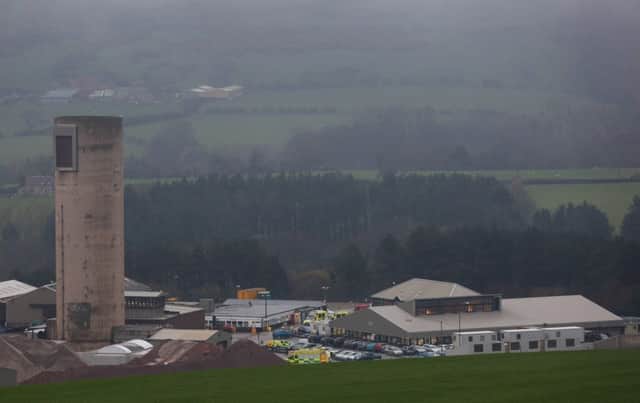 The scene at the potash Mine in Boulby, near Whitby, this morning. Picture: Ross Parry Agency