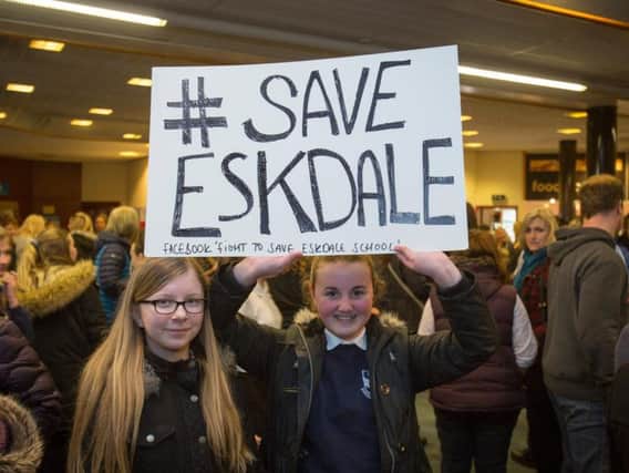 The proposed school amalgamation led to a high profile campaign to save Eskdale School.