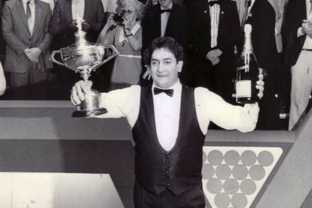 on top of the world: Bradfords Joe Johnson says of his 1986 world snooker title triumph over Steve Davis in Sheffield: I would not swap my win at the Crucible for 10 other titles." Picture: Chris Holt.