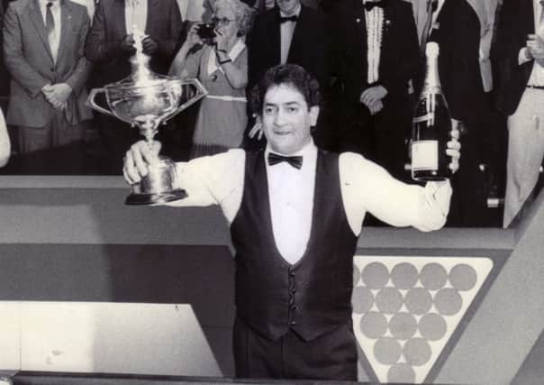 on top of the world: Bradfords Joe Johnson says of his 1986 world snooker title triumph over Steve Davis in Sheffield: I would not swap my win at the Crucible for 10 other titles." Picture: Chris Holt.