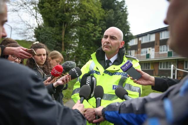 Chief Superintendent David Hartley of South Yorkshire police gives a press conference this afternoon. Picture: Ross Parry Agency
