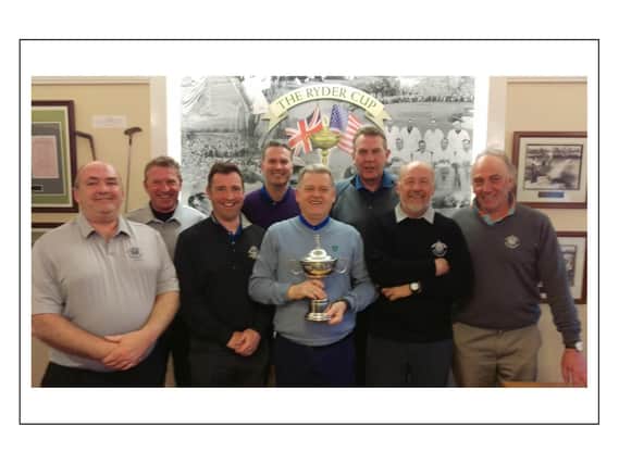 The 8 to 15 Yorkshire champions, l-r, from Horsforth and  Scarthingwell: Tony Button, Brian Wilton, Charlie Hurley, Dave Vickers, Billy Hayes, Phil Andrews, Mick Marshall, Dave Coates.