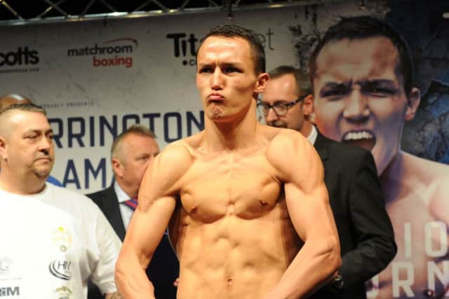 Josh Warrington and Hisashi Amagasa  weigh in for fight at Leeds Arena   fri 15th april 2016