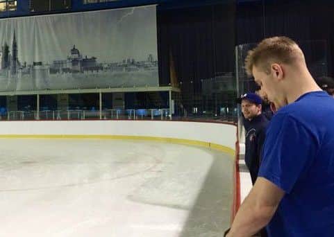 GB's players check out the DOm Sportova Arena where they will play all their games in Zagreb this week. Picture: Colin Lawson.