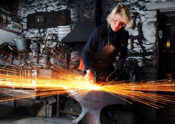 Blacksmith Annabelle Bradley. 
Picture : Jonathan Gawthorpe