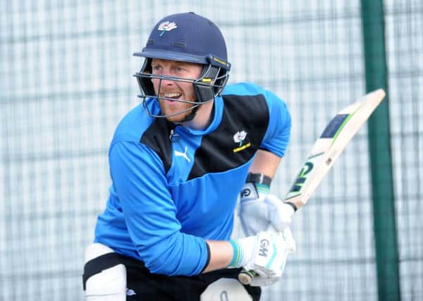 READY FOR ACTION: Yorkshire CCC captain Andrew Gale in a nets session earlier this week at Headingley.
 Picture: Jonathan Gawthorpe