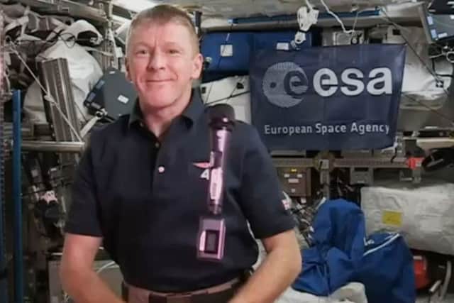 Major Tim Peake in Space.