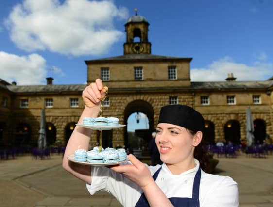 Patisserie chef Vicki Wilson with some of the specially-created pastries. Picture: Scott Merrylees