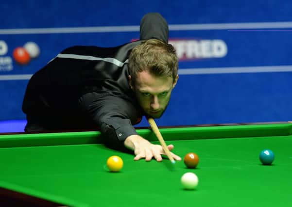 Judd Trump seen in action in last year's World Championship semi-final against Stuart Bingham (Picture: Anna Gowthorpe/PA Wire).