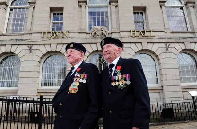 Frank Thorpe and Gary Ardron receive the Legion DHonneur medal