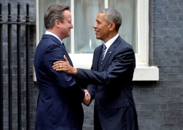 David Cameron welcomes President Barack Obama to Downing Street