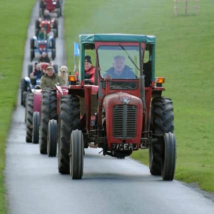 Vintage tractors put through their paces ahead of Tractor Fest at Newby Hall.