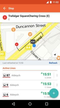 Moovit tracks rail and bus lines in real-time.
