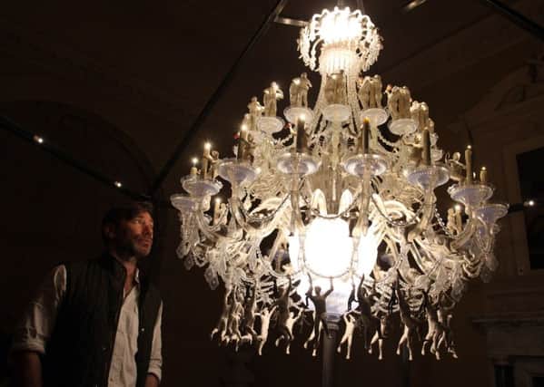 Artist Mat Collishaw has created two installations for 'Folly!', in the Banqueting House of Fountains Abbey and Studley Royal, near Ripon