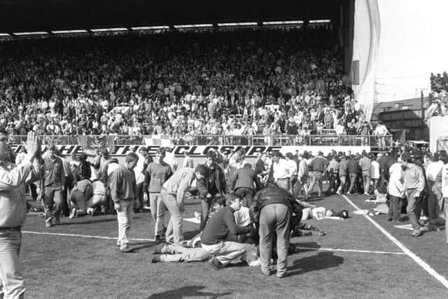 The aftermath of the 1989 Hillsborough disaster