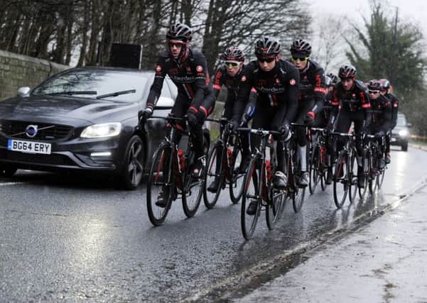 NFTO Pro Cycling Team on a recce of Stage 2 of the 2016 Tour de Yorkshire from Otley to Doncaster in January. (Picture: Bruce Rollinson)