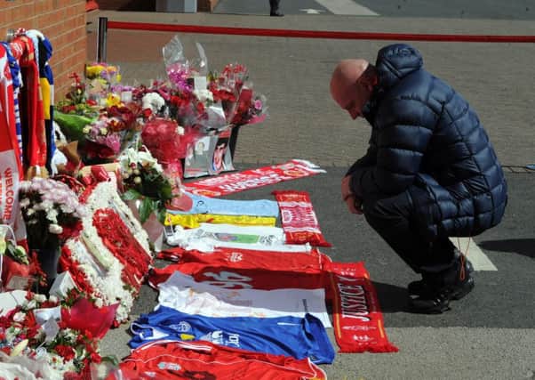 Fans arrive at the Hillsborough Memorial, at Anfield, Liverpool, after the enquiry..26th April April 2016 ..Picture by Simon Hulme