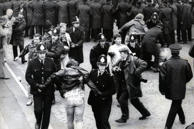 The Battle of Orgreave unfolds in June 1984. New documents have revealed links between the tactics used by police and those employed in the aftermath of the Hillsborough disaster.