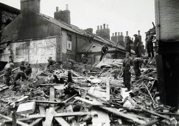 Bomb damage in Hull.