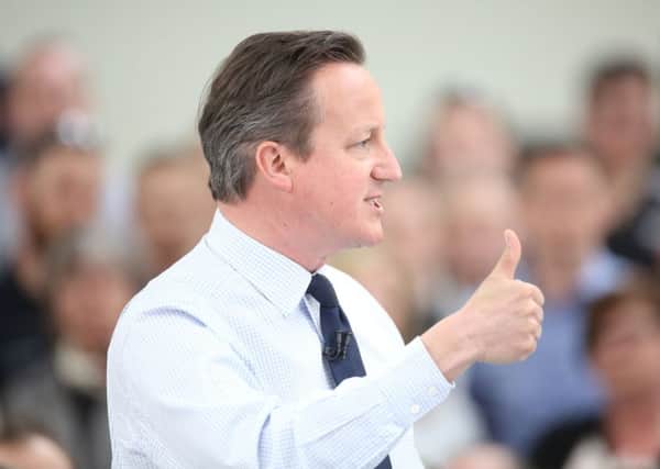 Prime Minister David Cameron holds a Q&A session with staff at the Caterpillar factory in Peterborough while on the EU referendum campaign trail.