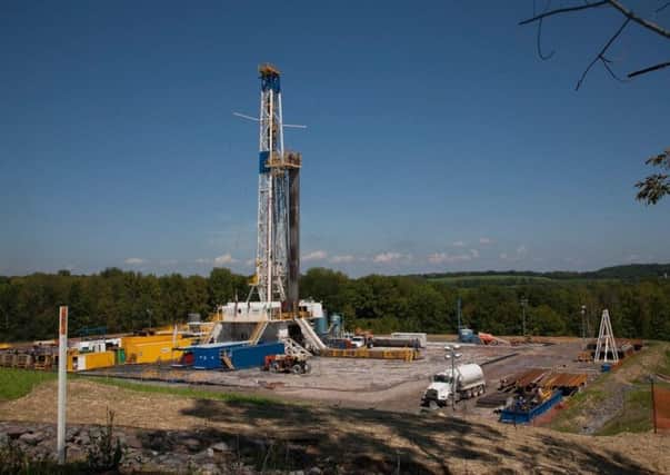A fracking rig in America.
