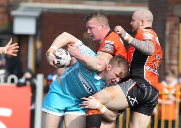 Huddersfield Giants' Ryan Hinchcliffe in action against Castleford Tigers.