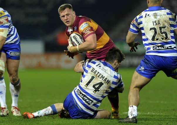 Larne Patrick, seen in action for 
Huddersfield Giants, hopes to have the desired impact while on loan at Castleford Tigers.  Picture: Bruce Rollinson